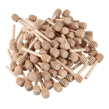 100 Pack Of Mini 3 Inch Wood Honey Dipper Sticks, Individually Wrapped, Server For Honey Jar Dispense Honey, Wedding Party Favors