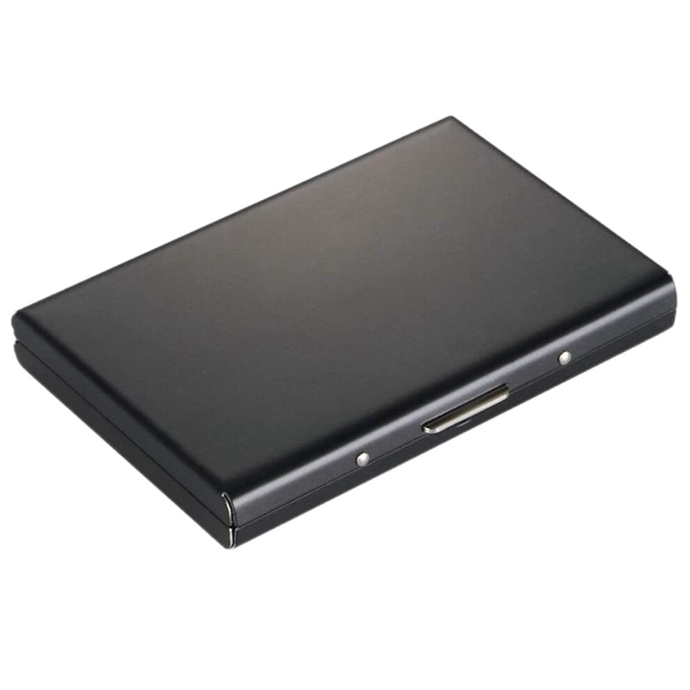 Metal Card Holder Wallet,Ultra Thin Stainless Steel Metal Wallets Rfid Blocking Credit Card Wallet Holder, Black