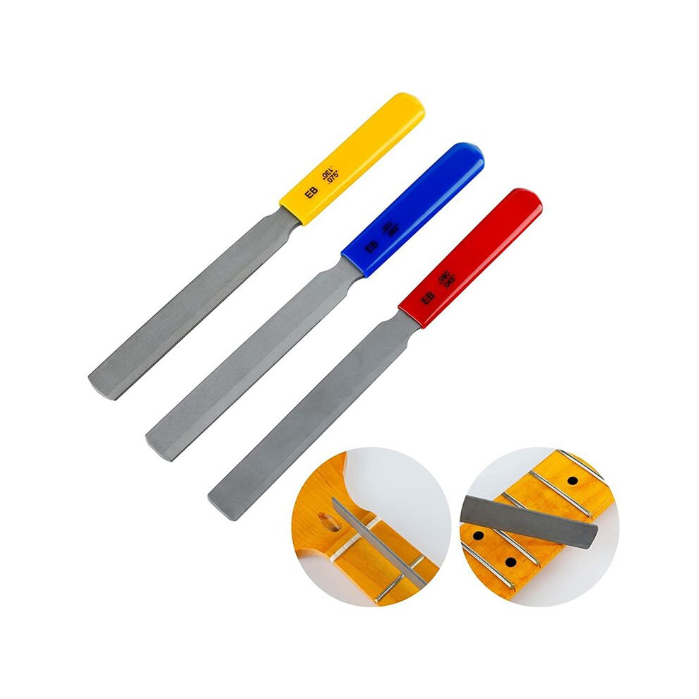 Nut File Set, Carbon Steel Guitar Fret File, Guitar Repairing And Instrument Modifying Tools For Guitars, 4852385982213