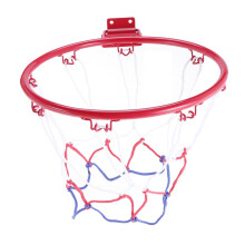 Canestro da basket da parete da 32 cm con rete in metallo, canestro da basket sospeso, canestro da parete con viti, per sport all'aperto e al chiuso