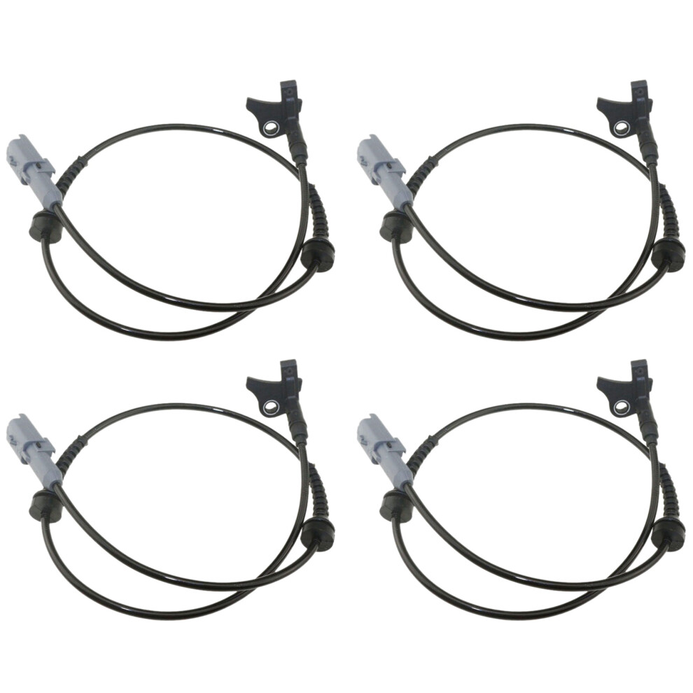 4X For 307 408 3008 C4l Back Wheel Speed Sensor Front & Rear Abs Speed Sensor Abs Sensor 9811802580 Black 4852385978513