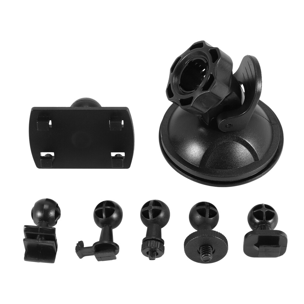 Car Suction Cup For Dash Cam Holder With 6 Types Adapter, 360 Degree Angle Car Mount For Driving Dvr Camera Camcorder Gps Action Cameras 4852385976076