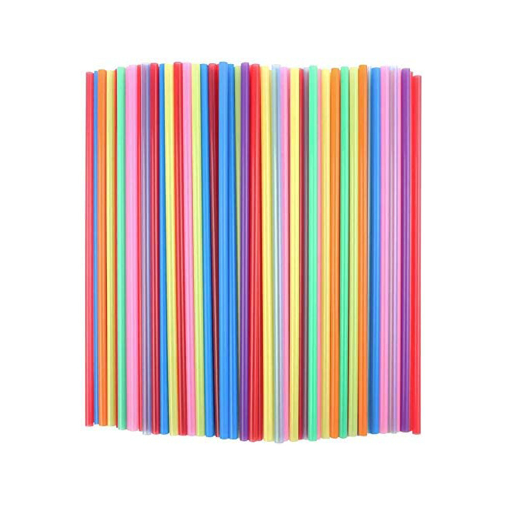 1000Pcs 10.3 Inch Disposable Drinking Straws Plastic Straws Extra Long Assorted Bright Colors for Party Drinking Straws