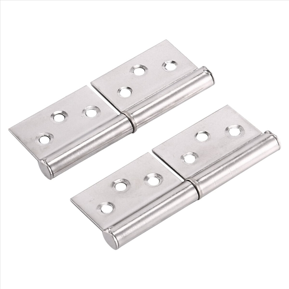 3 Inch Silver Tone Stainless Steel 360 Degree Rotating Window Door Flag Hinge 2 Pieces 4852767890068