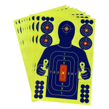 10Pcs 12X18 Inch Human Body Shape Targets Reactive Splatter Glow Fluorescent Paper Target for Archery Training