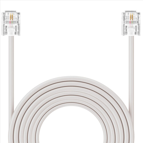 1pcs 10m RJ11 Telephone Connector Extension Cable White 1