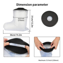 2X Waterproof Cast Cover Leg for Adult Ankle Shower Bath Watertight Foot Protector Wounds for Swimming Bath Accessories