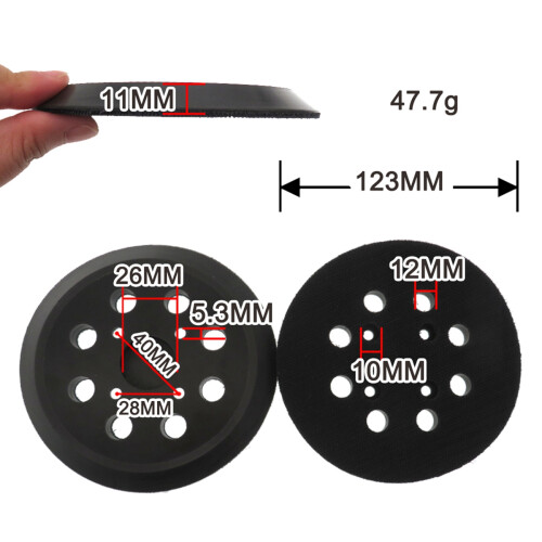5 Inch Hook and Loop Sander Backing Pad 125mm Replacement Sanding Pad for RS290 6021-21 2