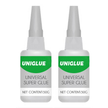 2X Uniglue Universal Strong Plastic Glue for Resin Ceramic Metal Glass