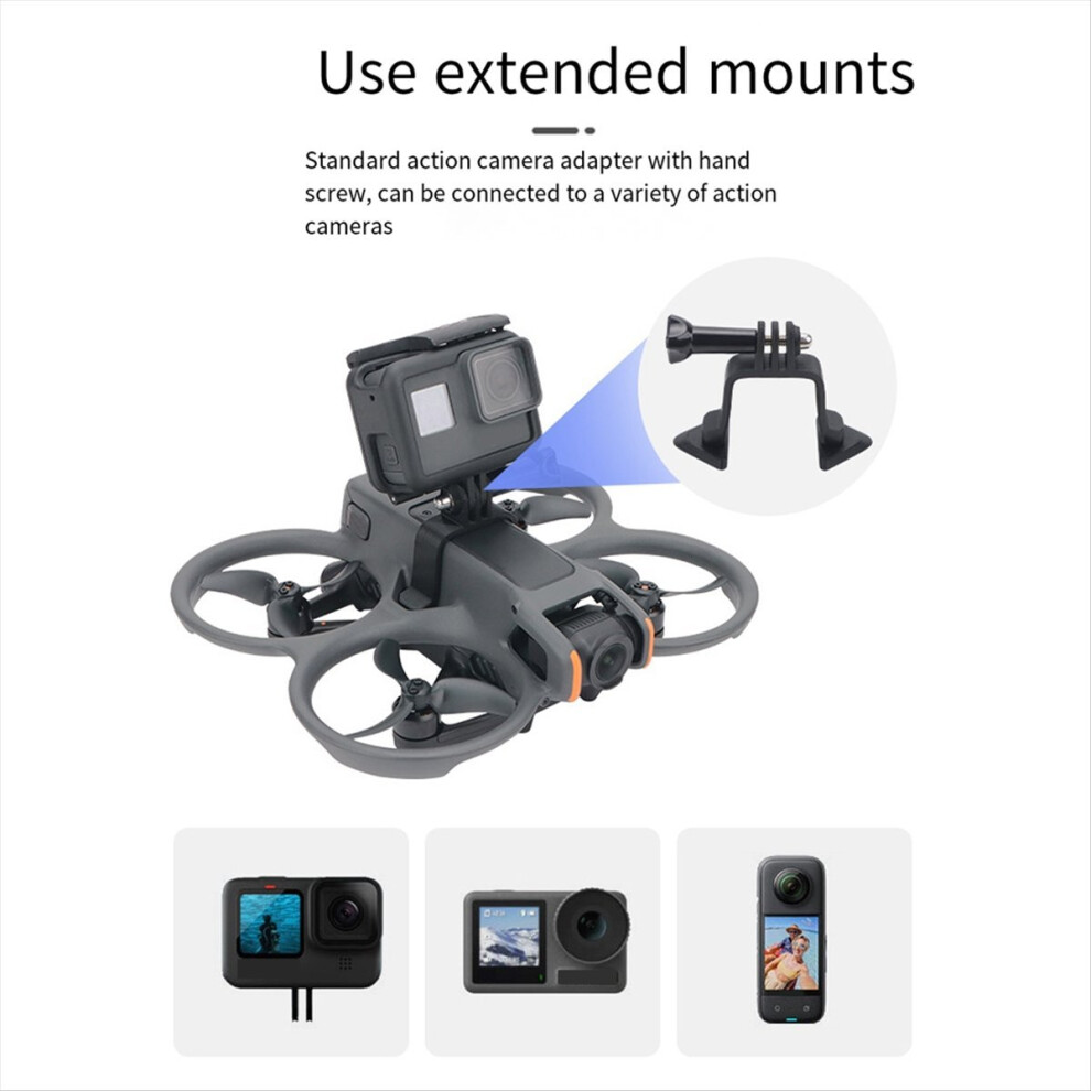 For Avata 2 Upper Expansion Bracket Adapter Sports Camera Fixed Holder Light 4852385920611