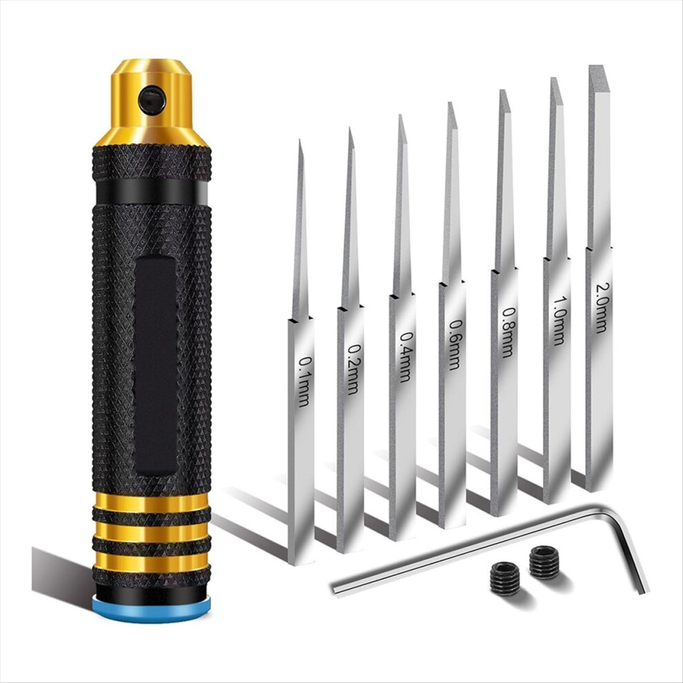 Prime Model Scriber With 7 Blades (0.1/0.2/0.4/0.6/0.8/1.0/2.0Mm),For Carving Cutting, Panel Line,Scale Model A 4852385953831