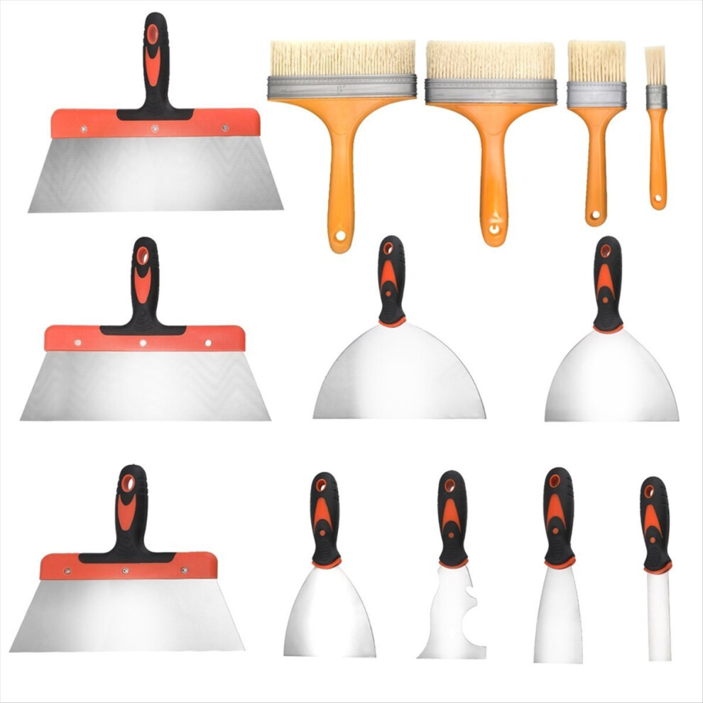 Stainless Steel Paint Scraper Tools, Drywall Knife Set For Removing Wallpaper, Repairing Drywall, Applying Putty 4852463348023