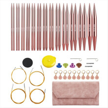 Aluminum Interchangeable Sewing Crochet Needles Circular Knitting Needles Set Weaving Yarn Knitting Tools Weave Kit C