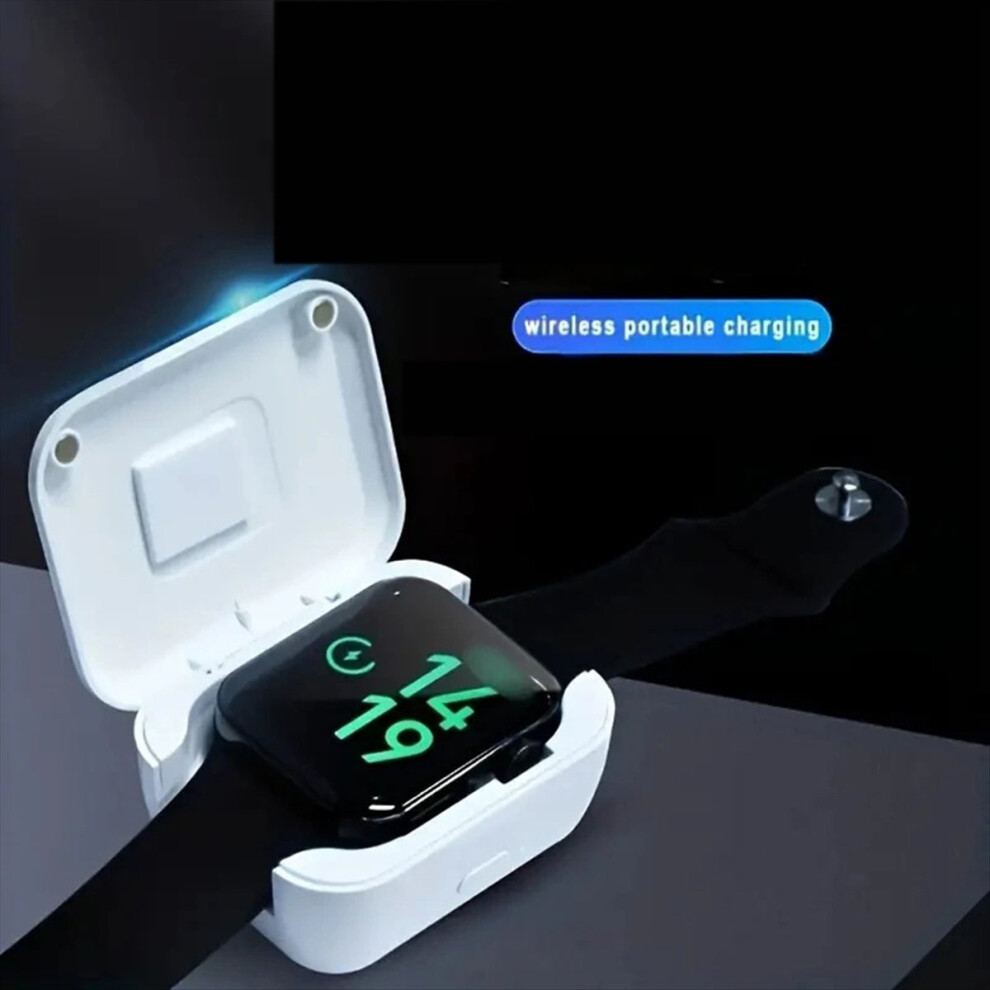 Magnetic Wireless Charger For Watch Series 1-9 Se - 750Mah Power Bank Fast Charging Dock Station With Usb-A Port 4852463345060
