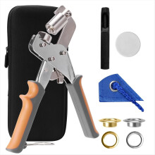 Grommet Tool Kit, 3/8 Inch (10mm) Grommets, Grommet Eyelet Pliers Kit for Tarp/Leather/Crafts