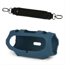 Speaker Silicone Protective Case Portable Travel Carrying Case with Adjustable Shoulder Strap for Xtreme4 Dark Blue