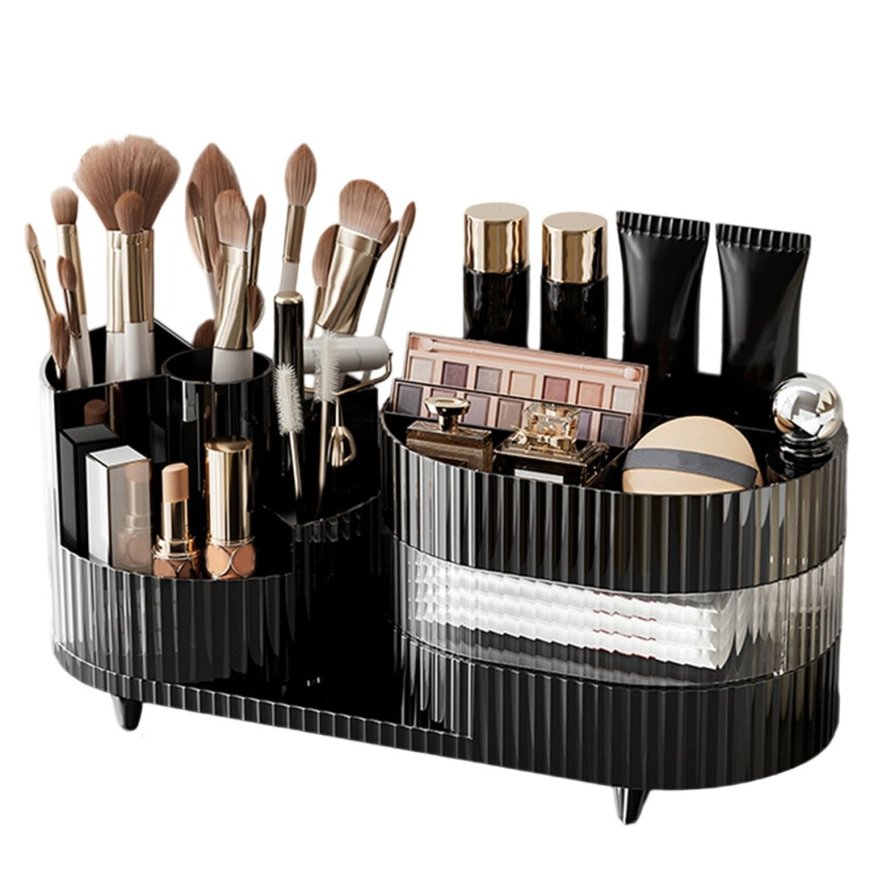 The Desktop Can Be Rotated Cosmetics Storage Box,Dresser Large Capacity Makeup,Eyeshadow & Lipstick Compartment Shelf B