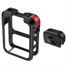 For OSMO360 Panoramic Camera Cage Aluminum Alloy Sports Camera Protection Expansion Frame with Lens Protection Cover