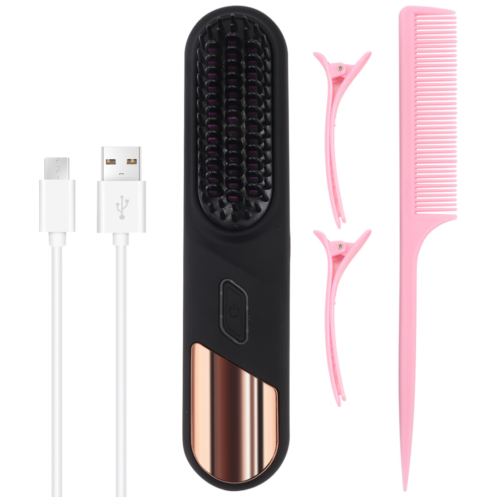 Cordless Straightener for Hair Straightener Brush Fast Heated Electric Hair Brushes Multifunctional Wireless Hot Comb
