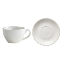 Minimalist 220ml Ceramic Coffee Cup Solid Color with Base Couple Mug European Style Tea Cup Latte White