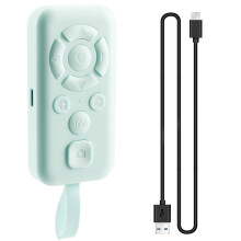 Protable Bluetooth Remote Control Self-Timer Camera Stick Shutter Button Wireless Controller Light Green