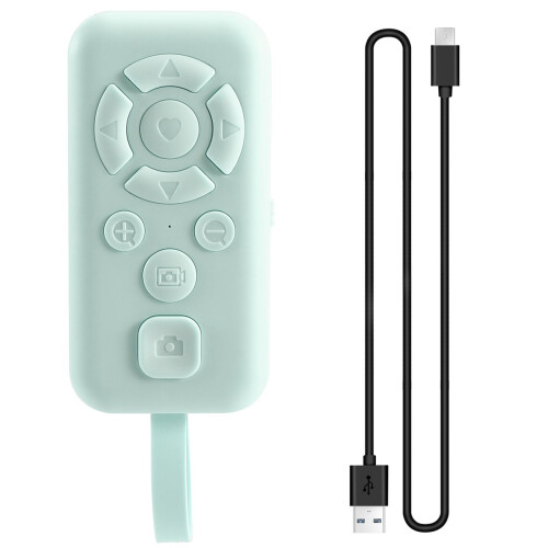 Protable Bluetooth Remote Control Self-Timer Camera Stick Shutter Button Wireless Controller Light Green 1