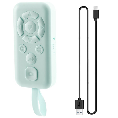 Protable Bluetooth Remote Control Self-Timer Camera Stick Shutter Button Wireless Controller Light Green 2