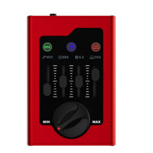 Mini-Soundkarte mit Mikrofon, Bluetooth-OTG-Funktion für Computer, Gesang, Bühnenauftritte und Live-Streaming (Rot)
