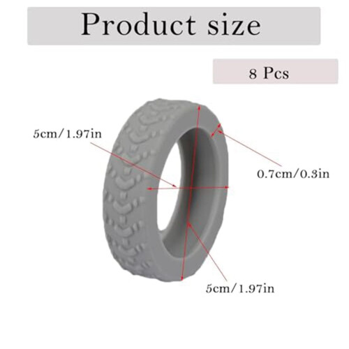 8pcs Suitcase Wheel Protector, Silent Silicone Wheel Protector, Universal Wheel Replacement Accessory 1