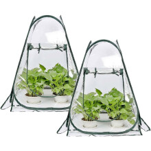 Cubierta de invernadero emergente, paquete de 2 piezas, mini casa de flores para jardinería, planta, flor, habitación soleada