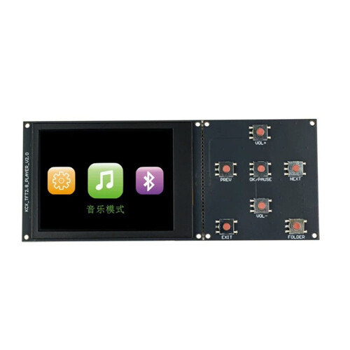 2,8-Zoll-TFT-Farbbildschirm, Bluetooth-MP3-Lossless-Digital-Audio-Player-Decoder-Board-Modul mit I2S-Ausgang