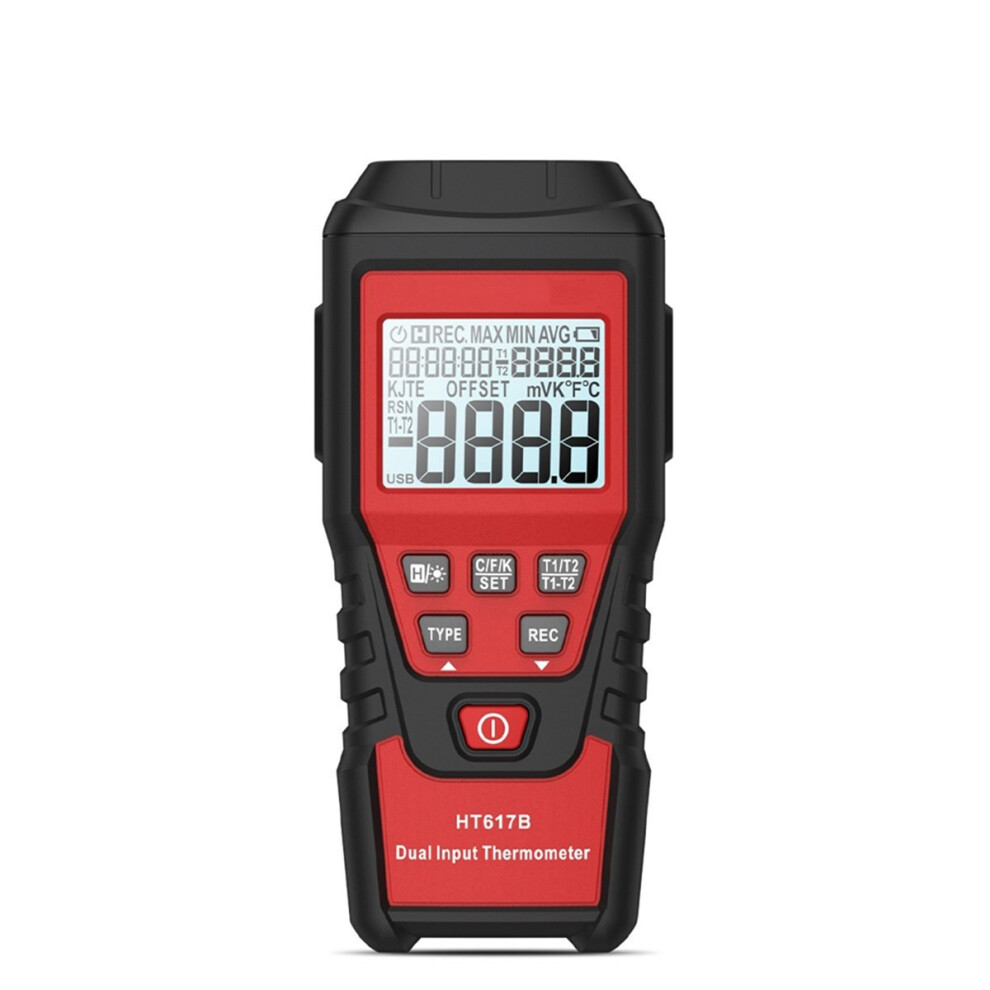 HT617B 2-CH Digital Thermometer -200-1372 Portable Thermometer for Liquid Temperature Measurement Thermometer
