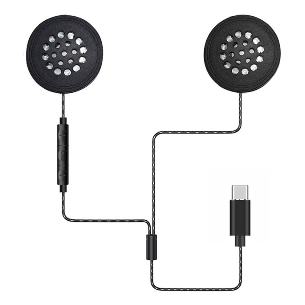 Wired Headphones With Mic And Volume Control Motorcycle Helmet Headset Music Stereo Earphone For Skiing Riding Climbing 4853670386297