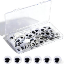 100 pezzi di occhietti finti autoadesivi da 20 mm, grandi, per lavoretti artigianali