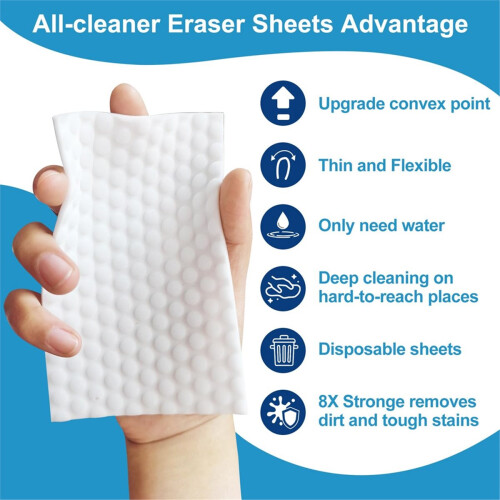 100 PCS Magic Sponge Eraser Sheets,Convex Point Melamine Sheets,Disposable Portable Magic Cleaning Eraser Thin Wipes 1