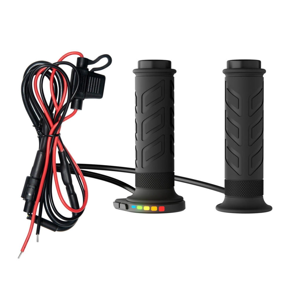 Universal Motorcycle Heated Grips, 1 Pair 12V 22Mm Electric Heating Handle With Adjustable Temperature, For Motorbikes 4853670387263