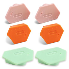 6 Pcs Magnetic Seam Guide for Sewing Machine, Multi Polygonal Hemmer Guide with Scale, Universal Sewing Supplies