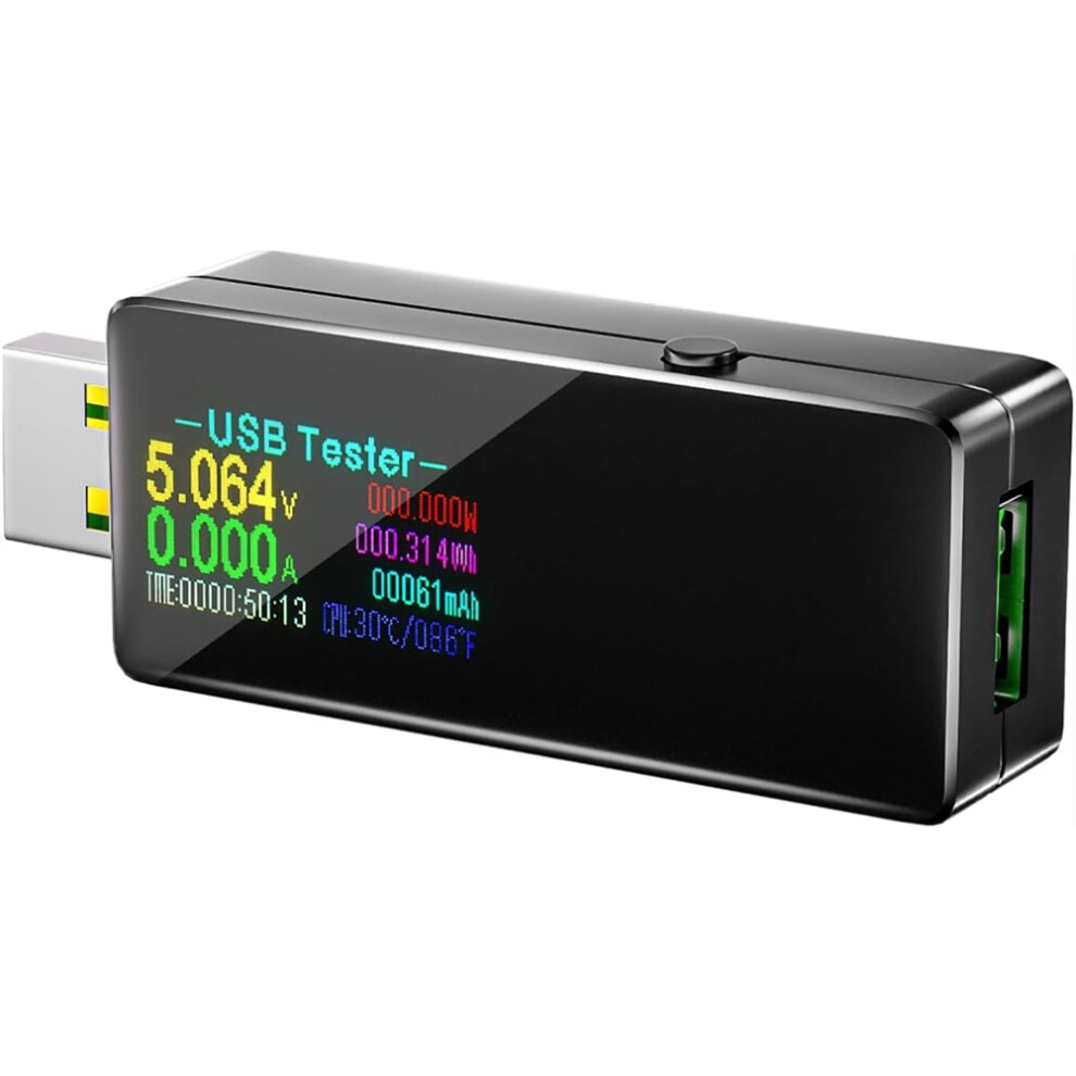 Usb 3.0 Tester,Voltage Monitor,Dc 5.1A/30V/150W Power Meter Tester,Test Speed Of Chargers,Cables,Capacity Of Power Bank 4853670389694