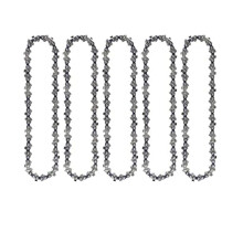 (5 PACK) 4 Inch Mini Chainsaw Chain Replacement for Cordless Electric Portable All Guide Saw