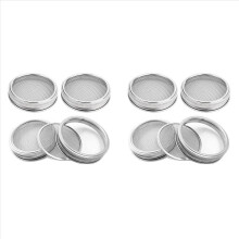 Paquete de 8 tapas de acero inoxidable para frascos de germinación de boca ancha y boca ancha.
