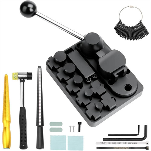 Ring Bender Tool Kit with Adjustable Dies - Precision Wire Bending for Spoon Rings, Soft Jewelry Making Copper