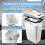 Automatic Touchless Bathroom Trash Can with Lid White Slim Narrow Plastic Smart Motion Sensor Covered Garbage 4
