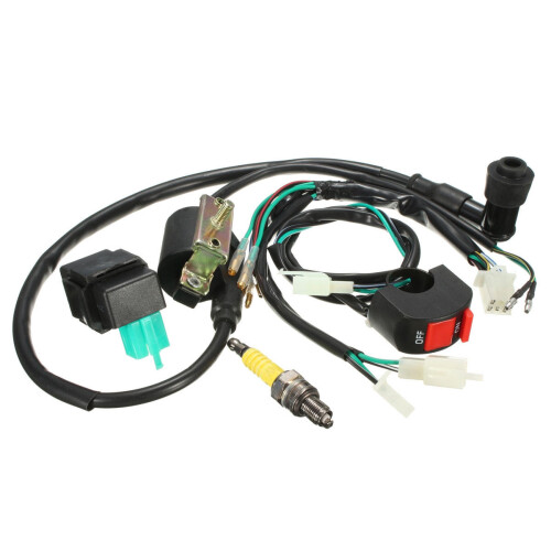 Wiring Loom Kill Switch Coil CDI Plug For 110cc 125cc 140cc Pit Bike 2