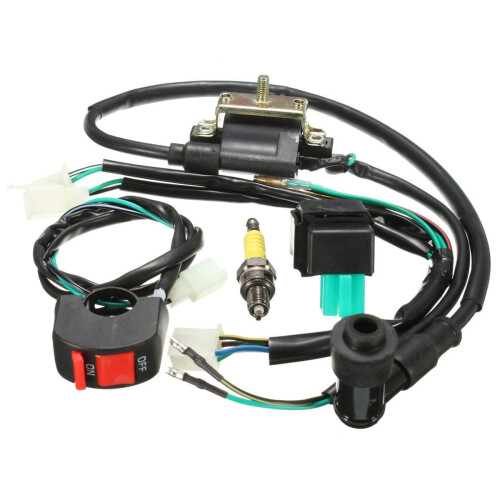 Wiring Loom Kill Switch Coil CDI Plug For 110cc 125cc 140cc Pit Bike 1