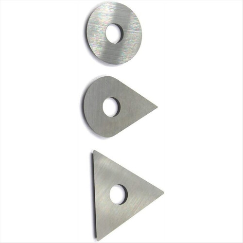 3pcs Carbide Paint Scraper Blades Round, Triangular and Drop Shaped for Removing Paint, Glue,Grout 1