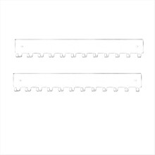 Acryl-Halskettenhalter, 2er-Pack, Wandmontierter Halsketten-Organizer, Hängender Schmuckorganizer mit 12 Haken