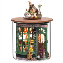 Kits de rincón de lectura para adultos - Casa de muñecas de madera - Kit de casa en miniatura con rompecabezas 3D para coleccionistas, cabaña DIY