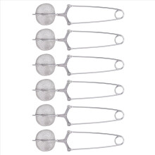 6-teiliges Tee-Ei-Set mit Kugelsieb, Löffel, Edelstahl, mit Griff