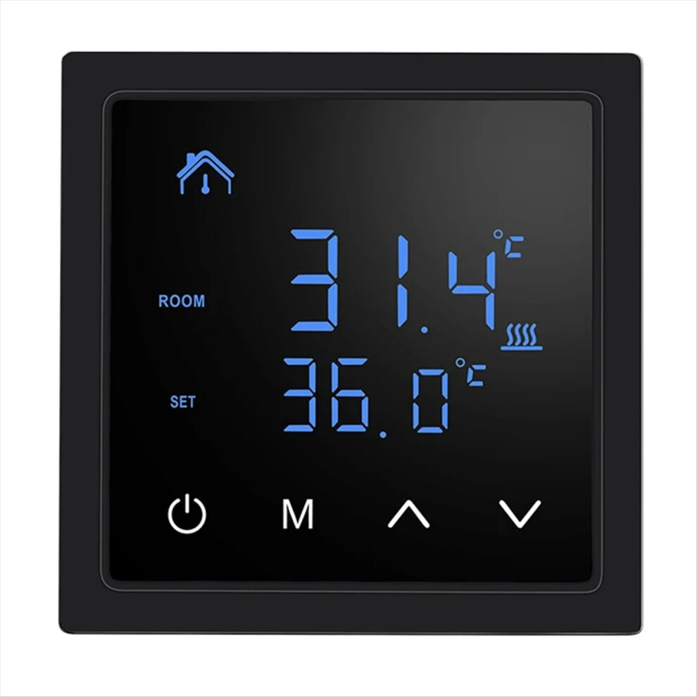 Smart Thermostat 16A Floor Heating Temperature Controller With Led Touch Screen 85-265V Electric Control Black 4851066345927