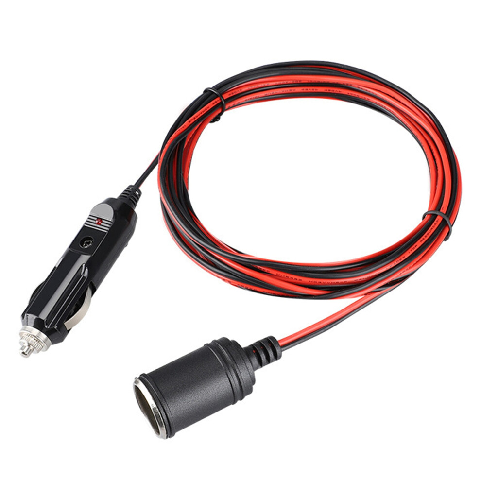 12V 24V 15A Heavy Duty Car Lighter Socket Male Female Extension Cord Power Supply Cable With Fused 3.7M 4851066340069